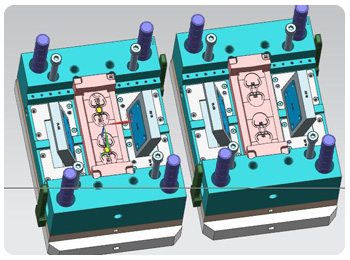 雙色模具后模-出模數(shù)量4個(gè)雙色酒芯模具