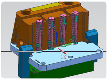 帶螺牙的超長精密模具
